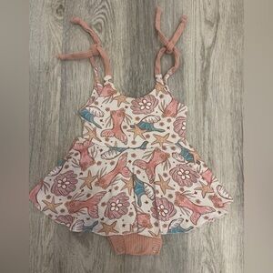 Mila Grace Mermaid Beach 3-6 Month Dress With Shorties Under